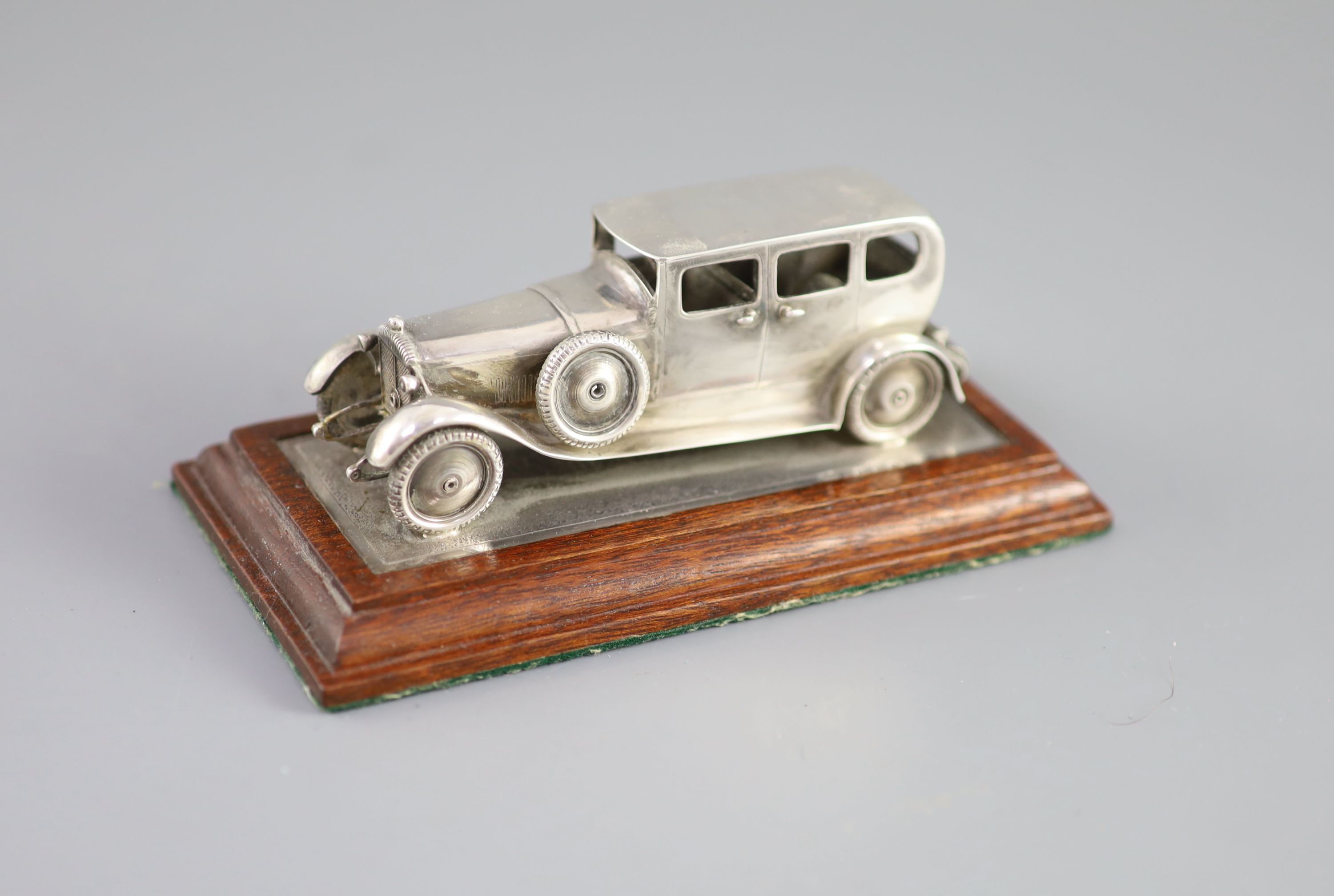 A George V miniature silver model of a Daimler Limousine, by Goldsmiths & Silversmiths Co Ltd